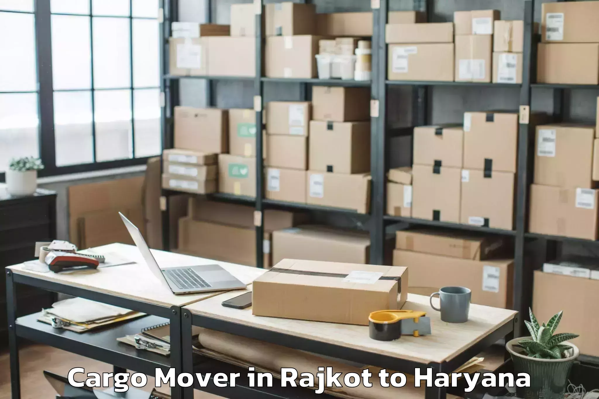 Book Rajkot to Mor Kheri Cargo Mover Online